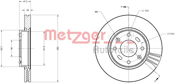 METZGER Bremžu diski 6110360