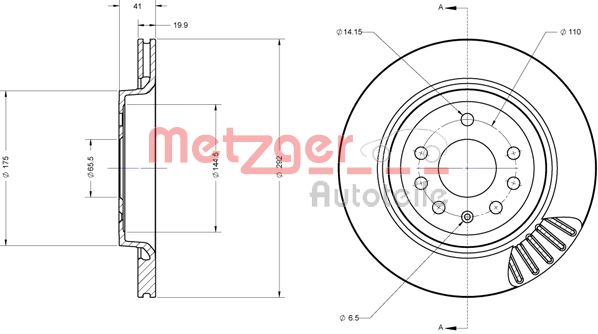 METZGER Тормозной диск 6110362