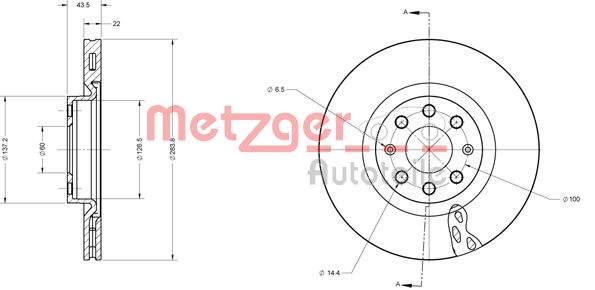 METZGER Тормозной диск 6110365