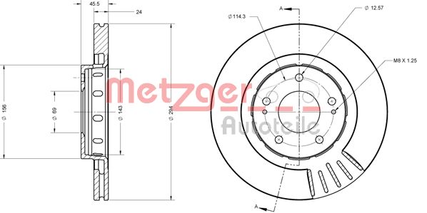 METZGER Bremžu diski 6110375