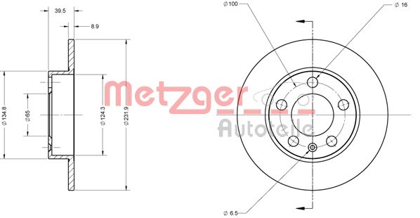 METZGER Bremžu diski 6110376