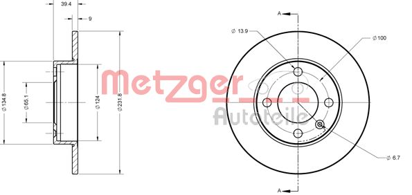 METZGER Bremžu diski 6110390