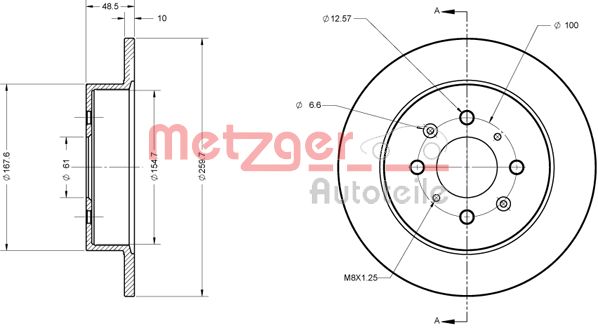 METZGER Bremžu diski 6110400