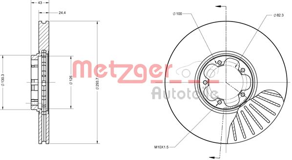 METZGER Bremžu diski 6110405