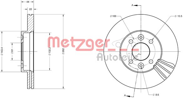 METZGER Тормозной диск 6110406