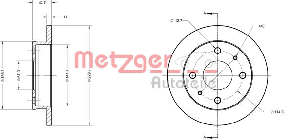 METZGER Bremžu diski 6110429