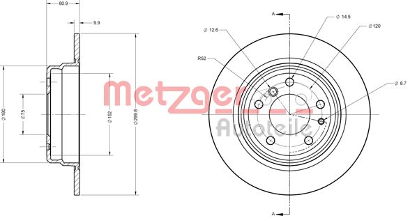 METZGER Bremžu diski 6110447