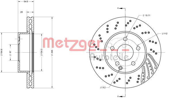METZGER Bremžu diski 6110453