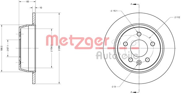 METZGER Bremžu diski 6110492