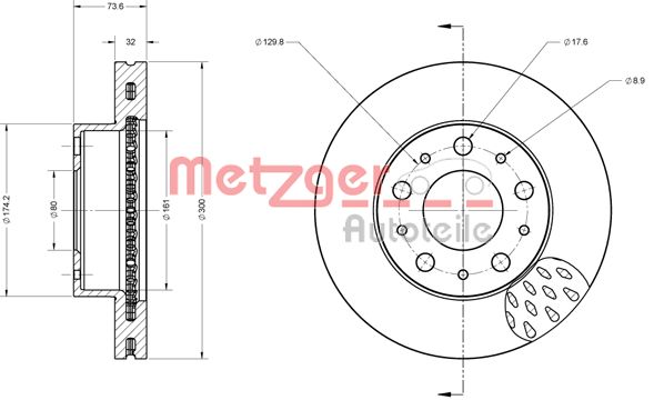METZGER Тормозной диск 6110497