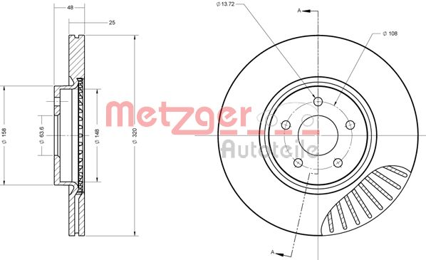 METZGER Bremžu diski 6110503