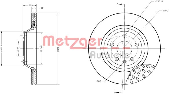 METZGER Bremžu diski 6110512