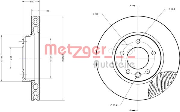 METZGER Тормозной диск 6110518