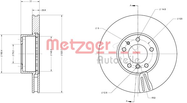 METZGER Тормозной диск 6110522