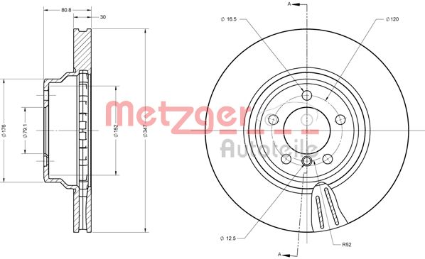 METZGER Bremžu diski 6110526