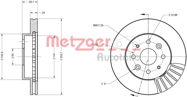 METZGER Тормозной диск 6110538