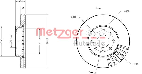 METZGER Тормозной диск 6110547