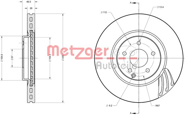 METZGER Bremžu diski 6110553