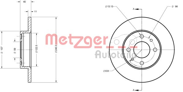 METZGER Bremžu diski 6110585