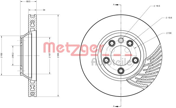 METZGER Тормозной диск 6110592