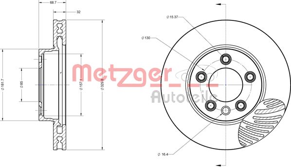 METZGER Bremžu diski 6110594