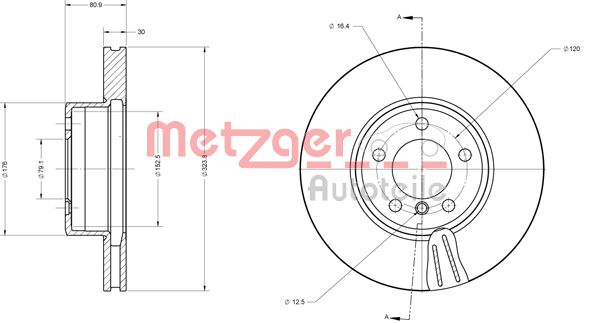 METZGER Тормозной диск 6110597