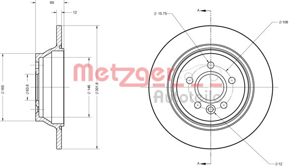 METZGER Bremžu diski 6110615
