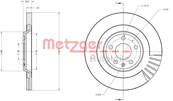 METZGER Тормозной диск 6110616