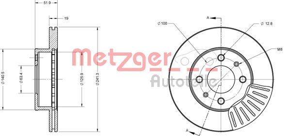METZGER Bremžu diski 6110618