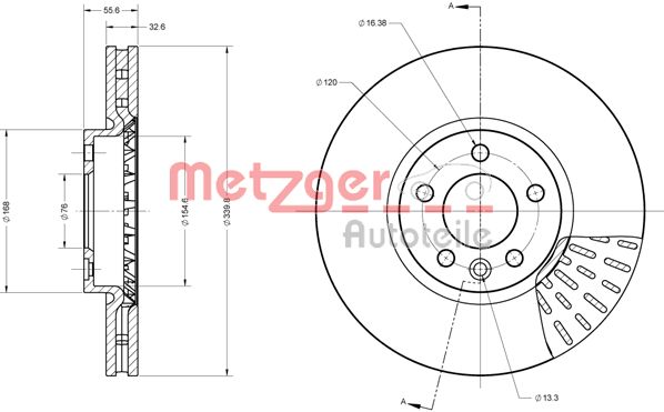 METZGER Тормозной диск 6110621