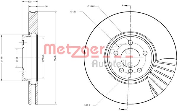 METZGER Тормозной диск 6110633