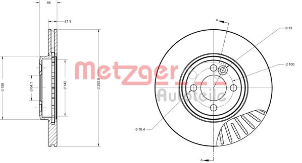 METZGER Bremžu diski 6110634