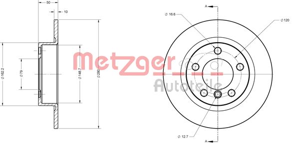 METZGER Тормозной диск 6110645