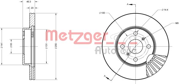 METZGER Bremžu diski 6110660