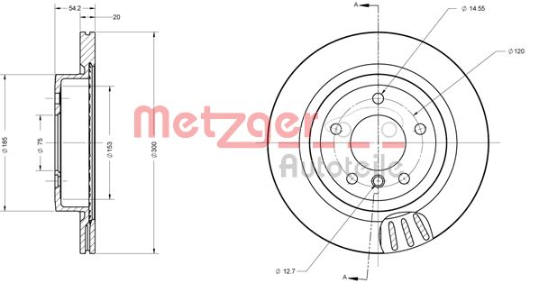 METZGER Bremžu diski 6110673