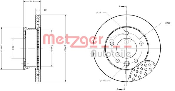 METZGER Тормозной диск 6110676