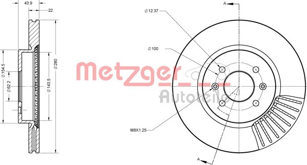 METZGER Тормозной диск 6110679