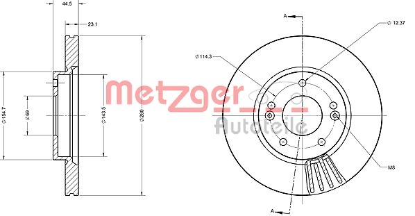 METZGER Bremžu diski 6110738