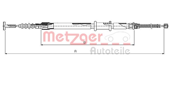 METZGER Тросик, cтояночный тормоз 631.11