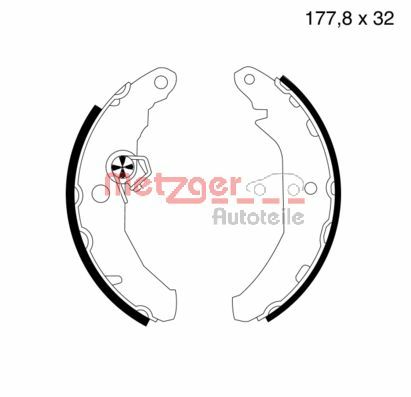 METZGER Комплект тормозных колодок MG 414