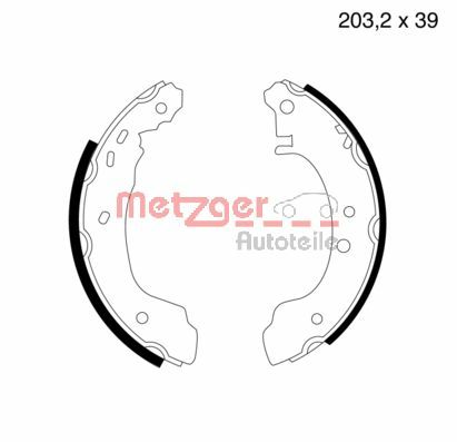 METZGER Комплект тормозных колодок MG 543