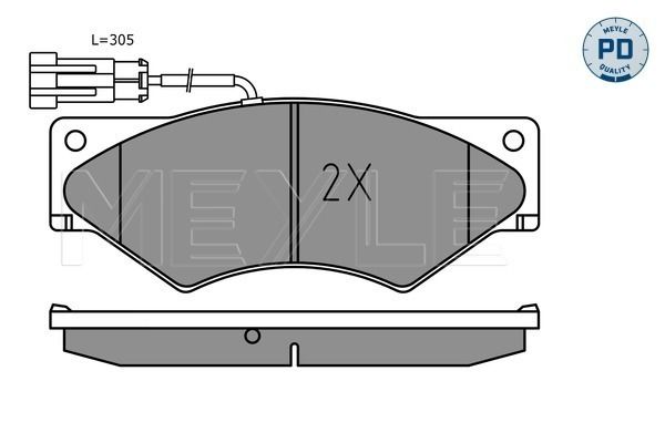 MEYLE Комплект тормозных колодок, дисковый тормоз 025 291 0720/PD