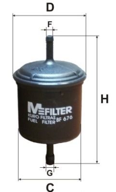 MFILTER Топливный фильтр BF 676