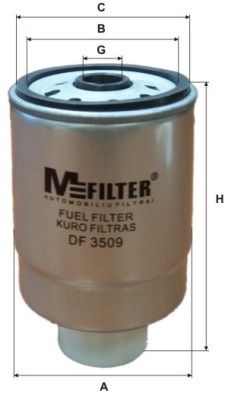 MFILTER Degvielas filtrs DF 3509