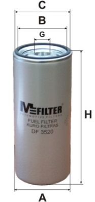 MFILTER Degvielas filtrs DF 3520