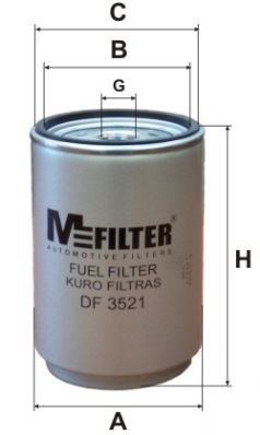 MFILTER Топливный фильтр DF 3521