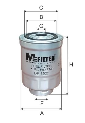 MFILTER Топливный фильтр DF 3522