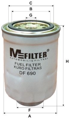 MFILTER Топливный фильтр DF 690