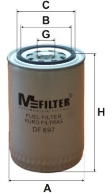 MFILTER Топливный фильтр DF 697