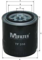 MFILTER Eļļas filtrs TF 316